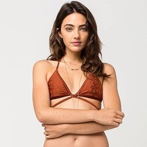 O'Neill Attunga Rust Brown Bikini Top Size XL